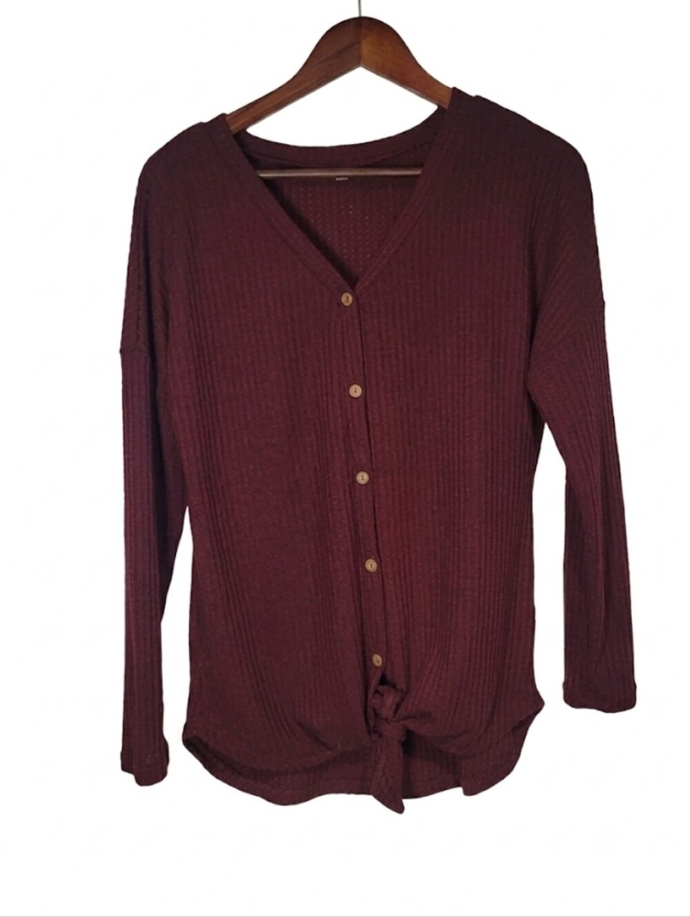 Maroon lightweight‎ button up sweater